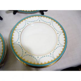 Close-up of George Jones jeweled luncheon or dessert plates-Set of 12