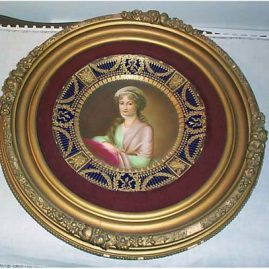 Royal Vienna plate of Mrs. Stone artist signed Richter