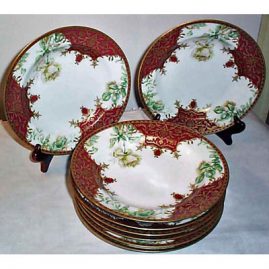 8 Haviland Limoges soup bowls, 1893-1930