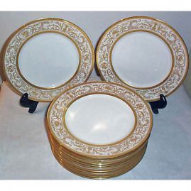 Limoges dinners with raised gilting, Charles Ahrenfeldt