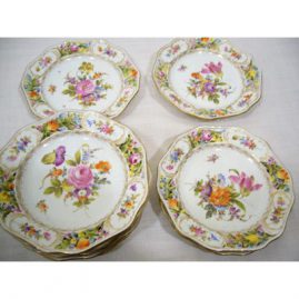 Set of 10 Potsnappel Dresden reticulated breads