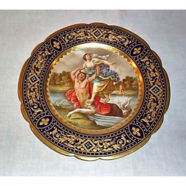 Royal Vienna plate signed Riemer, Archilles m Thetis