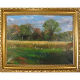 Painting on canvas of landscape signed by Johann Bjurman