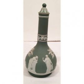 Green Wedgwood liquor bottle, manufactured for Humphrey Taylor &Co., London, 1770 by Wedgwood