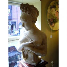 Antique composition bust of Madame Racamier