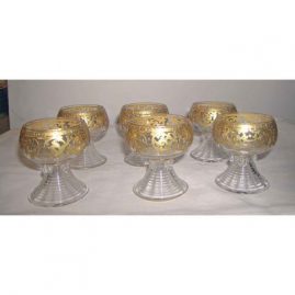 Moser gilded goblets