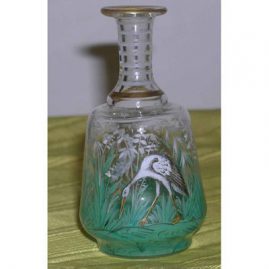 Rare hand enameled perfume with birds