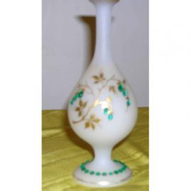 Unusual vase with raised green jewels