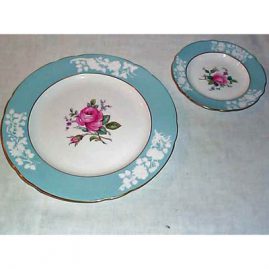 Spode Old Colony Rose dinner and bread plates, service for ten