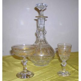 Val St Lambert Stemware and decanter