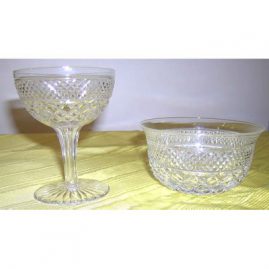 Webb crystal champagnes and bowls