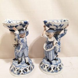 Rare Meissen figural salt cellars