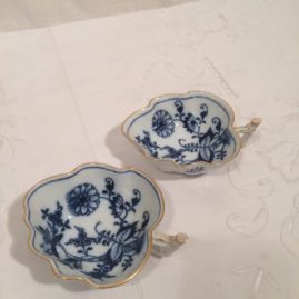 Meissen blue onion leaf bowls