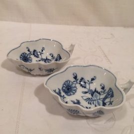 Meissen blue onion leaf bowls