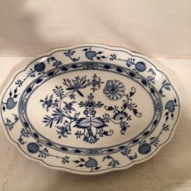 Meissen blue onion platter