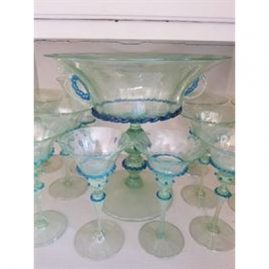 Salviati Venetian centerpiece and coupes