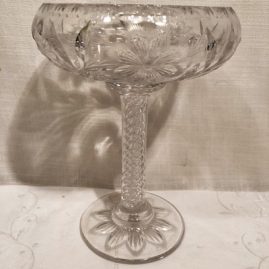 Rare Dorflinger wheel cut compote