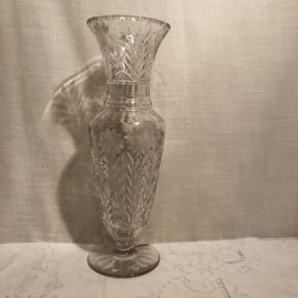 Tall Dorflinger wheel cut vase