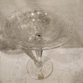 Signed Hawkes wheel cut compote
