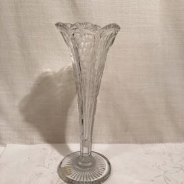 Heisey engraved and wheel cut vase