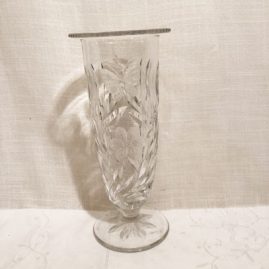 Pairpoint engraved and wheel cut butterfly vase