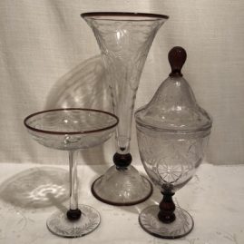 Pairpoint wheel cut pieces in the Waterford pattern