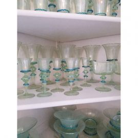 Rare Salviati Venetian stemware