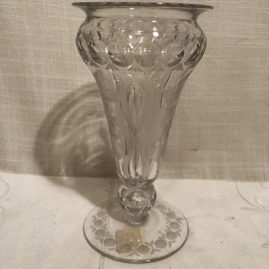 Signed Libbey vase with wheel cutting