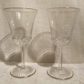 Set of ten St Louis water goblets