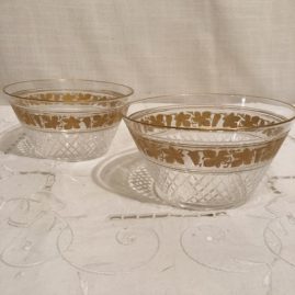 Set of 11 Val Saint Lambert crystal bowls