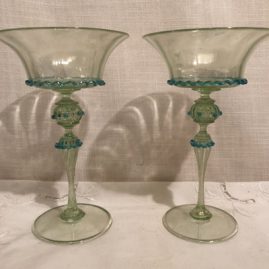 Set of 9 Salviati Venetian coupes or champagnes