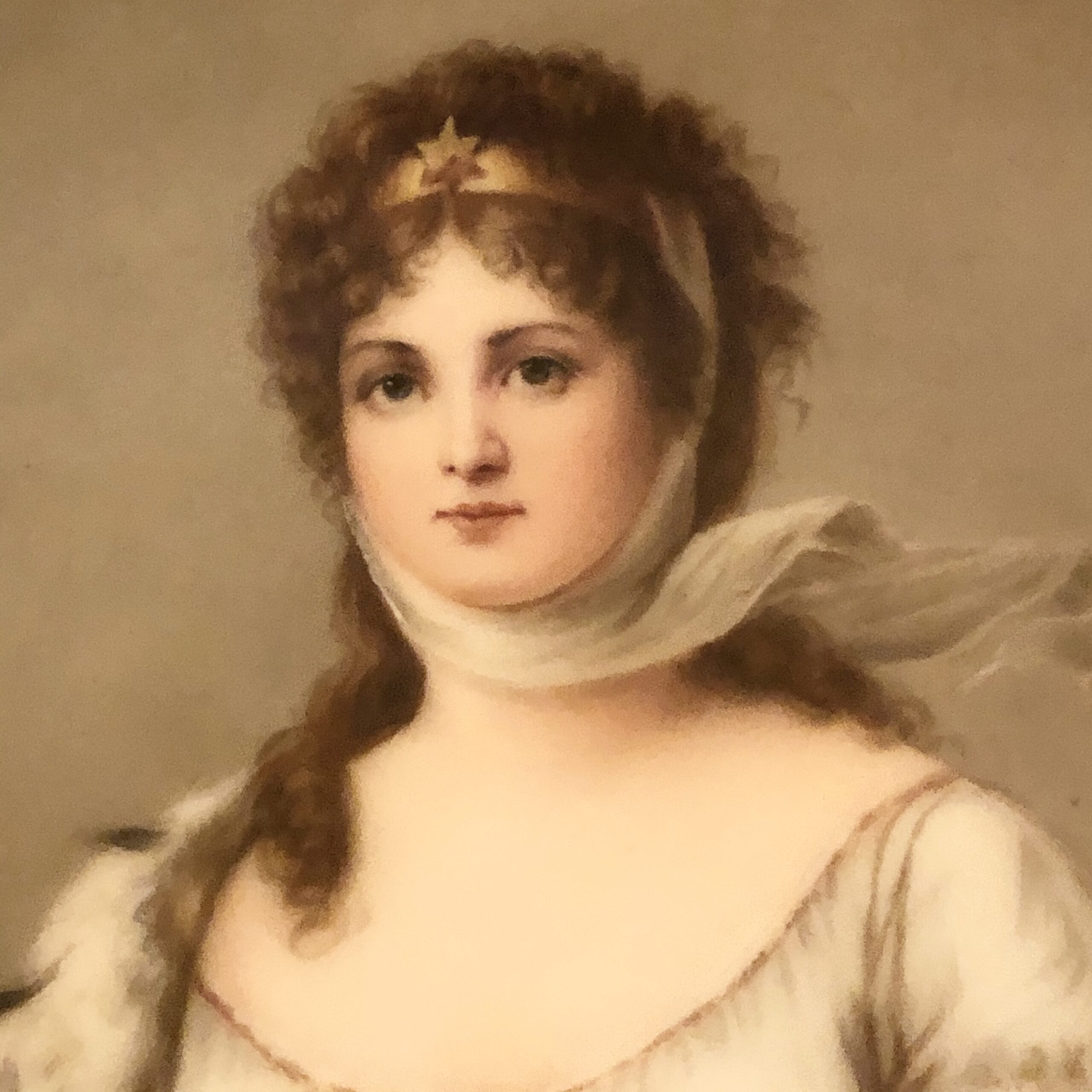 Portrait cabinet plate of Marie Louise artist signed Wagner Portrait cabinet plate of Marie Louise artist signed Wagner