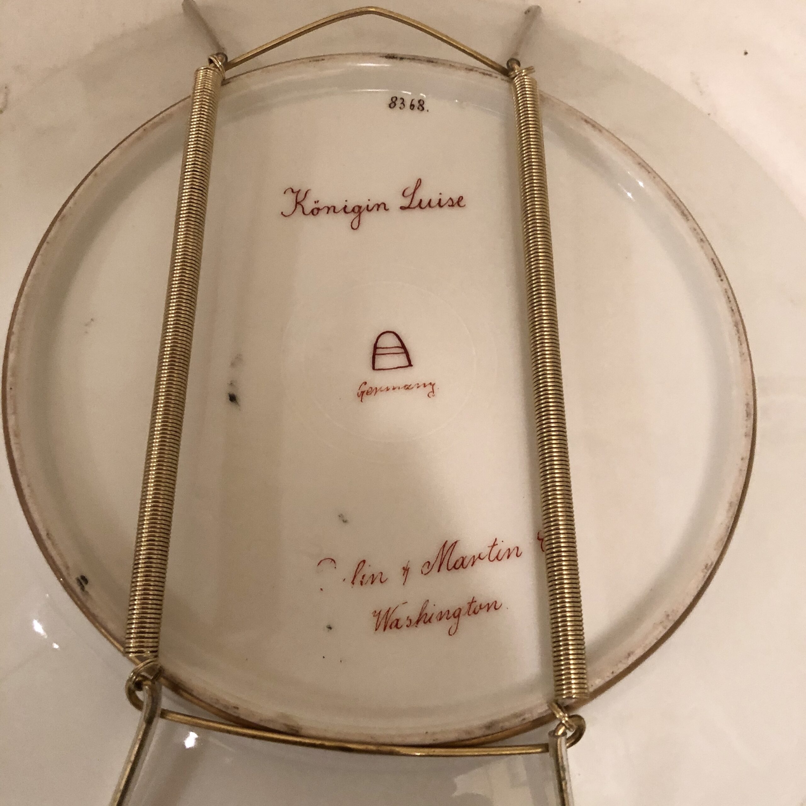 Portrait cabinet plate of Marie Louise artist signed Wagner Portrait cabinet plate of Marie Louise artist signed Wagner