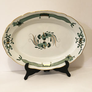 Large Meissen Green Court Dragon Platter