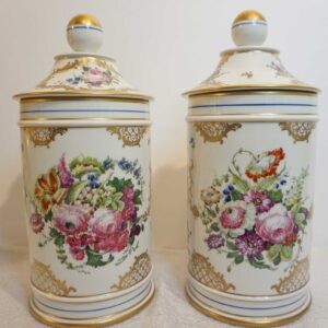 Pair of Le Tallec Apothecary Covered Jars