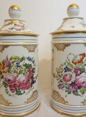 Pair of Le Tallec Apothecary Covered Jars