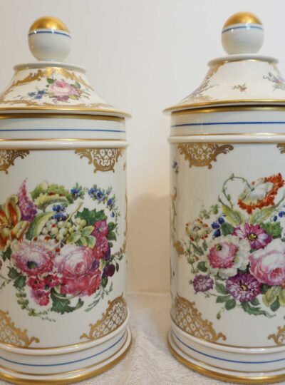 Pair of Le Tallec Apothecary Covered Jars