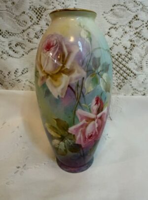 Ceramic Art Company of Lenox Belleek Painted with Magnificent Roses