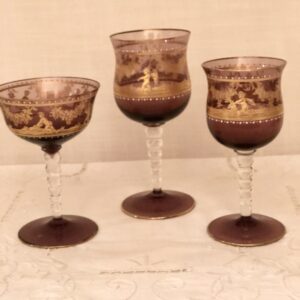 Set of Salviati Venetian Amethyst Stemware