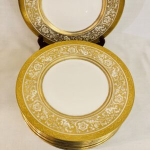 Set of eleven Minton Porcelain Ball dinner plates