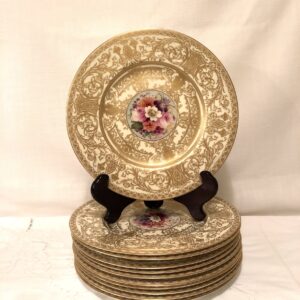 Set of 11 Royal Worcester Dinner Plates Artist Signed E. Phillips