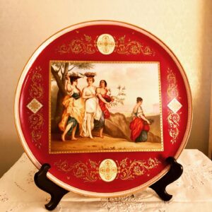 Royal Vienna Large Porcelain Plaque Signed Forster