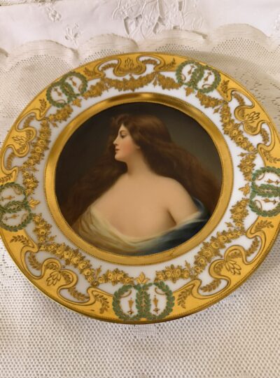 Wiswall Dresden Portrait Plate of Astena after Angelo Asti