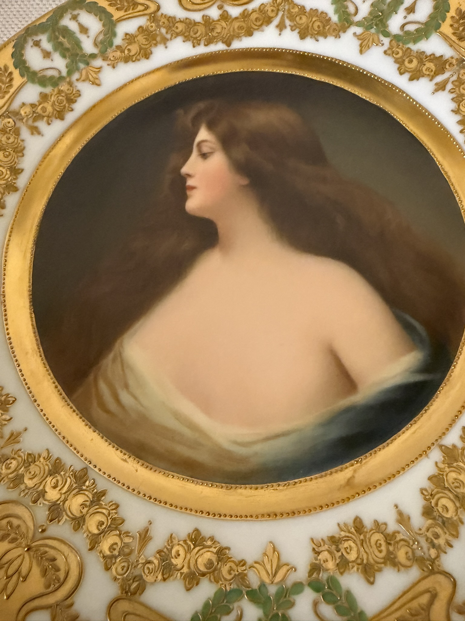 Wiswall Dresden Portrait Plate of Astena after Angelo Asti Wiswall Dresden Portrait Plate of Astena after Angelo Asti