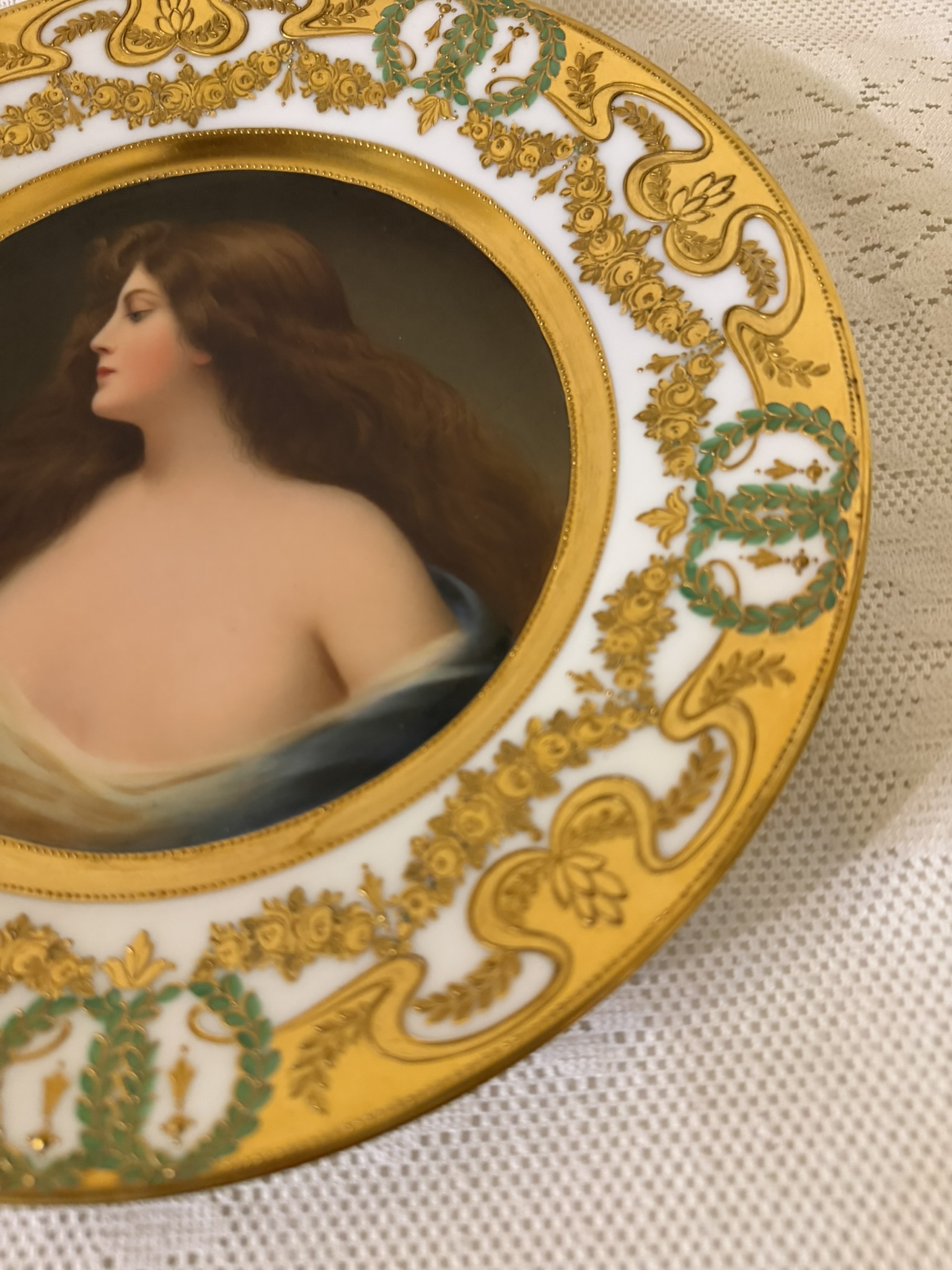 Wiswall Dresden Portrait Plate of Astena after Angelo Asti Wiswall Dresden Portrait Plate of Astena after Angelo Asti