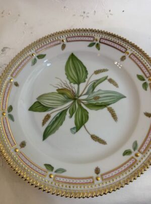 Royal Copenhagen Flora Danica Luncheon Plate with Hand painted Flora