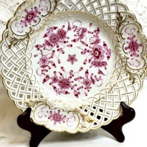 Meissen Reticulated Purple Indian Plate