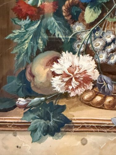 Watercolor of a magnificent flower bouquet by Friedrich Jungling Watercolor of a magnificent flower bouquet by Friedrich Jungling