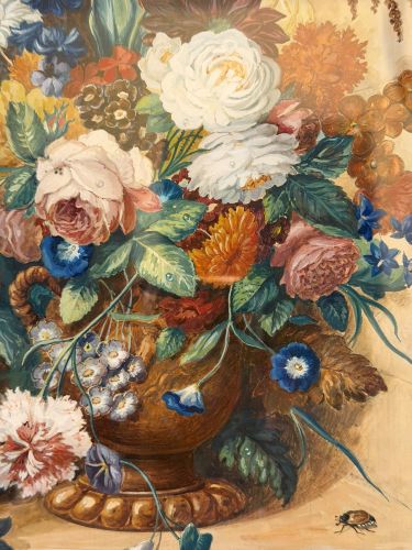 Watercolor of a magnificent flower bouquet by Friedrich Jungling Watercolor of a magnificent flower bouquet by Friedrich Jungling