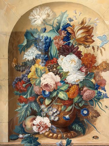 Watercolor of a magnificent flower bouquet by Friedrich Jungling Watercolor of a magnificent flower bouquet by Friedrich Jungling
